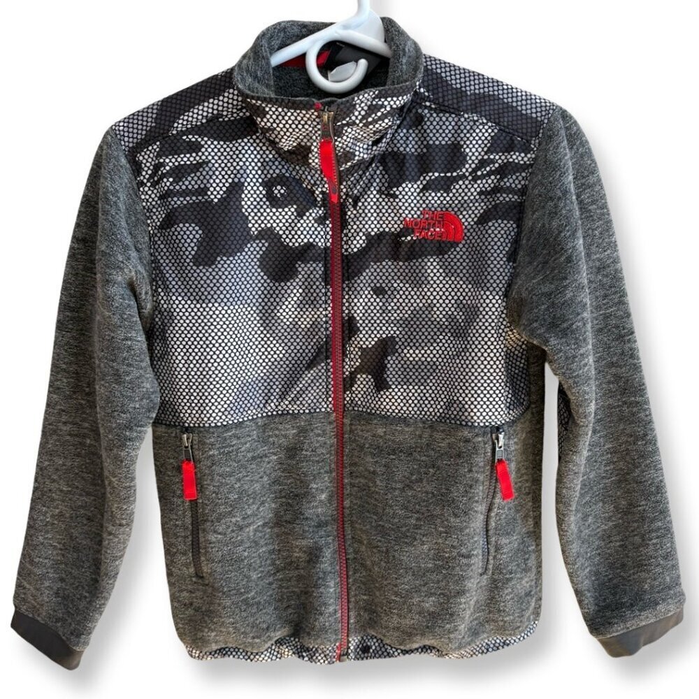 The North Face Denali Camo Youth Boys Full Zip Fleece Jacket Size Medium 10/12